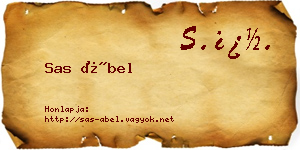 Sas Ábel névjegykártya